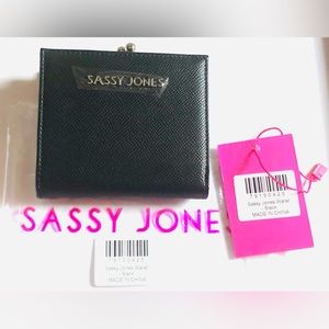 Sassy Jones Cassie Lock and Fold Black Wallet
